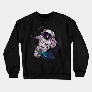 Astronaut Drawing - Space Lover Crewneck Sweatshirt